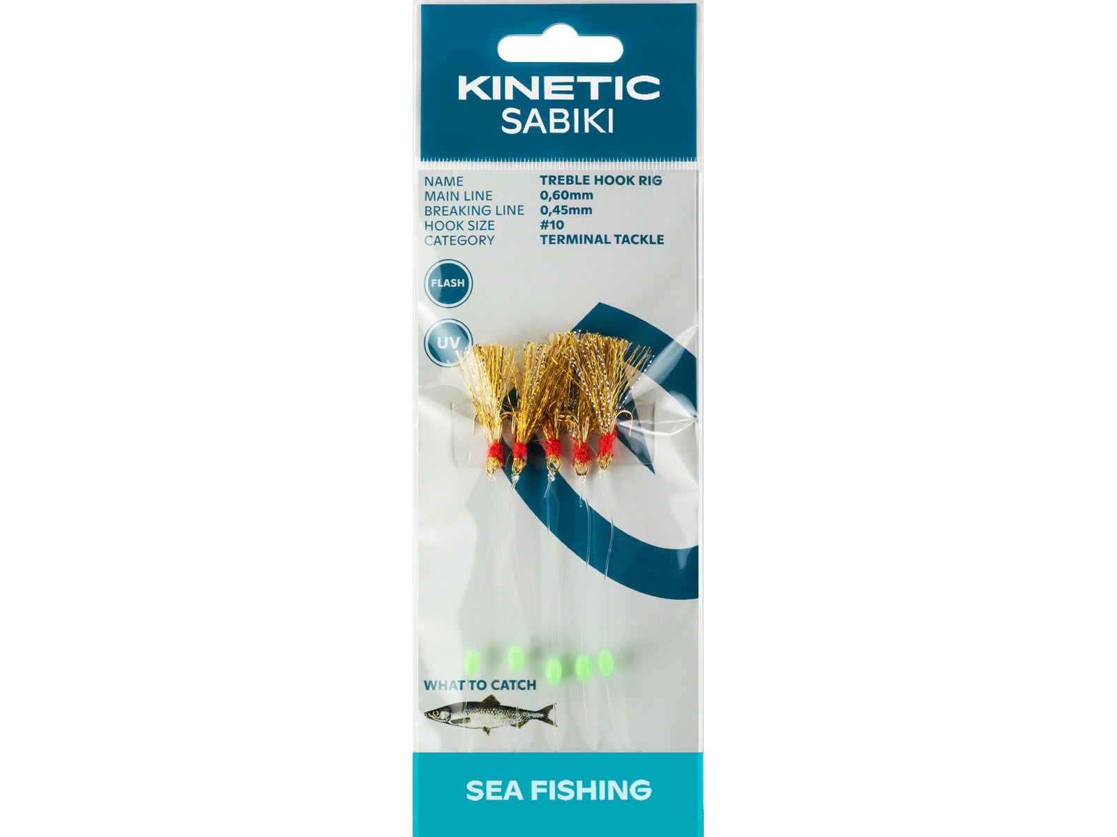 Kinetic Sabiki Treble Hook Copper Flash #10