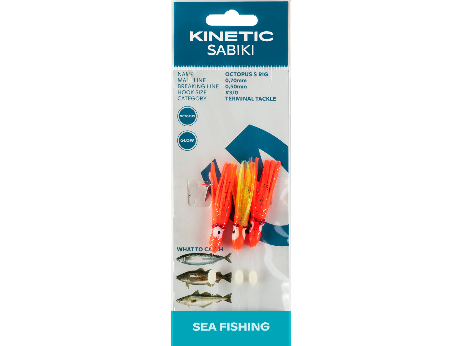 Kinetic Sabiki Octopus S Red/Orange #3/0