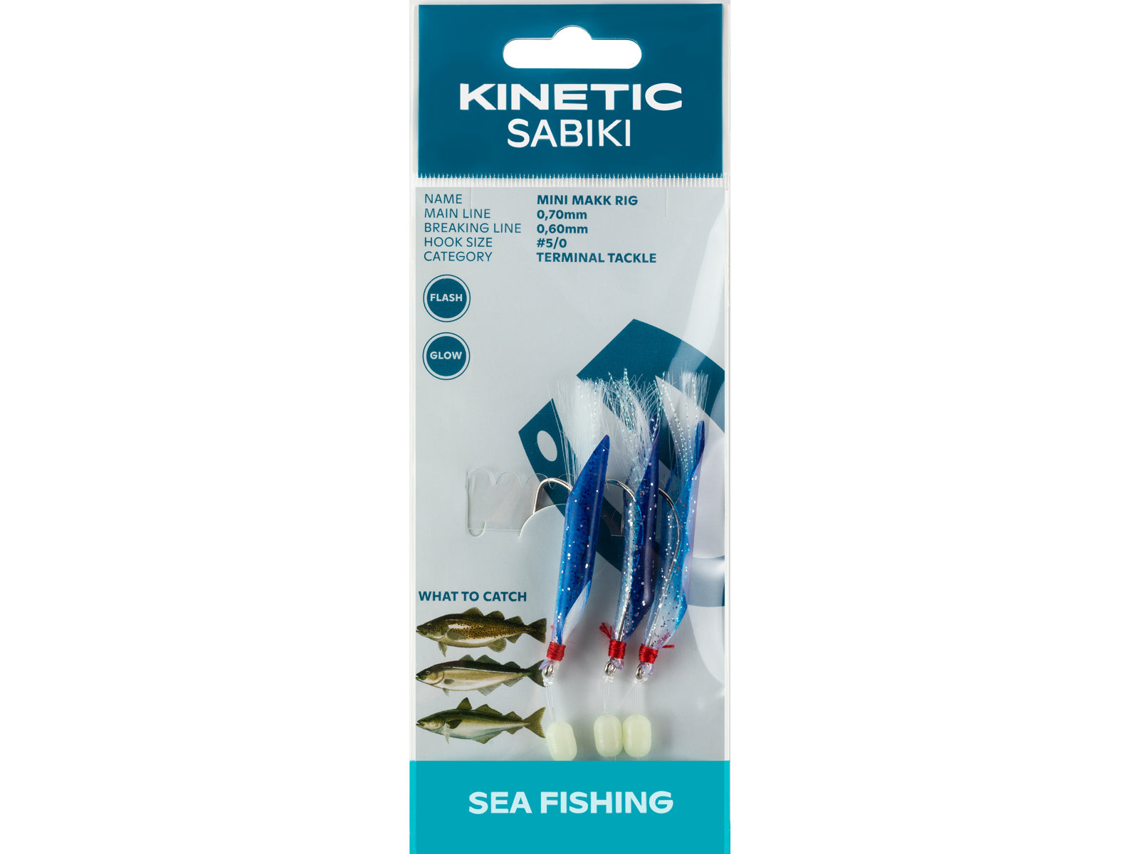 Kinetic Sabiki Mini Makk #5/0 Blue/Silver