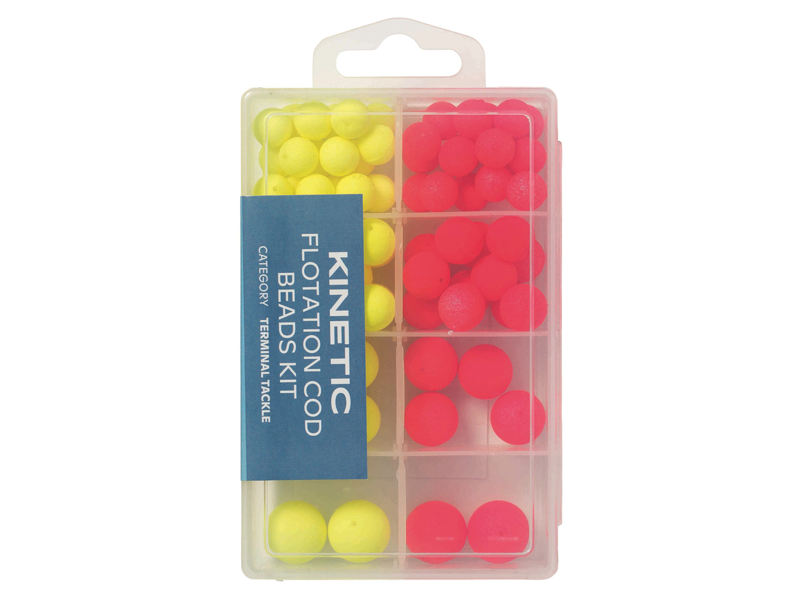 Kinetic Flotation Cod Beads Kit Red/Yellow 72pcs