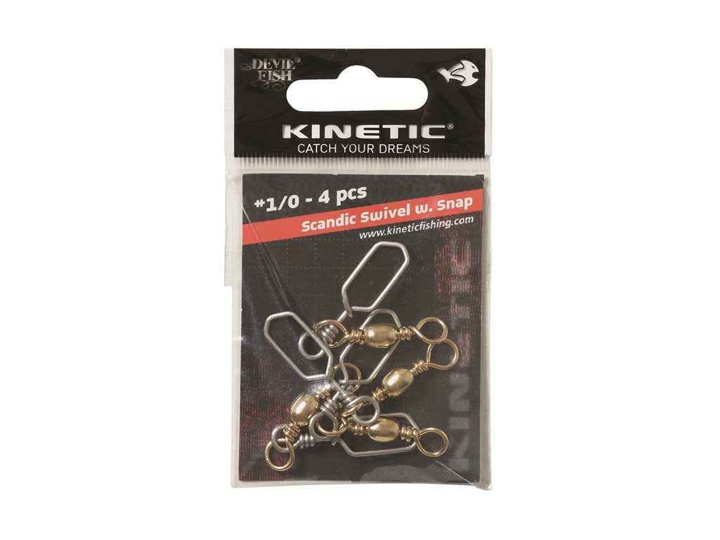 Kinetic Scandic Swivel w. snap size 1/0