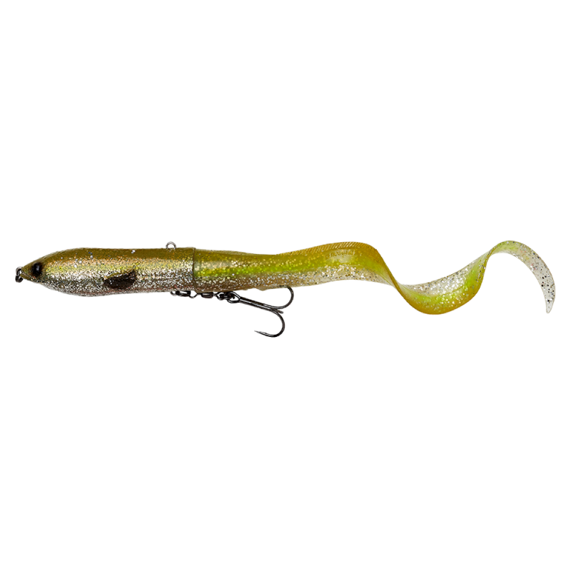 Savage Gear 3D Hard Eel 2+1 17cm 50g SS Green Silver Ayu