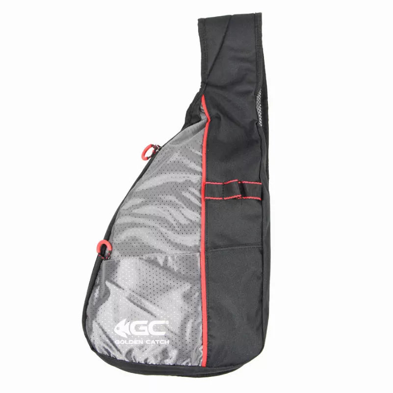 Golden Catch One Shoulder Backpack – 10L, Black, PVC 600D