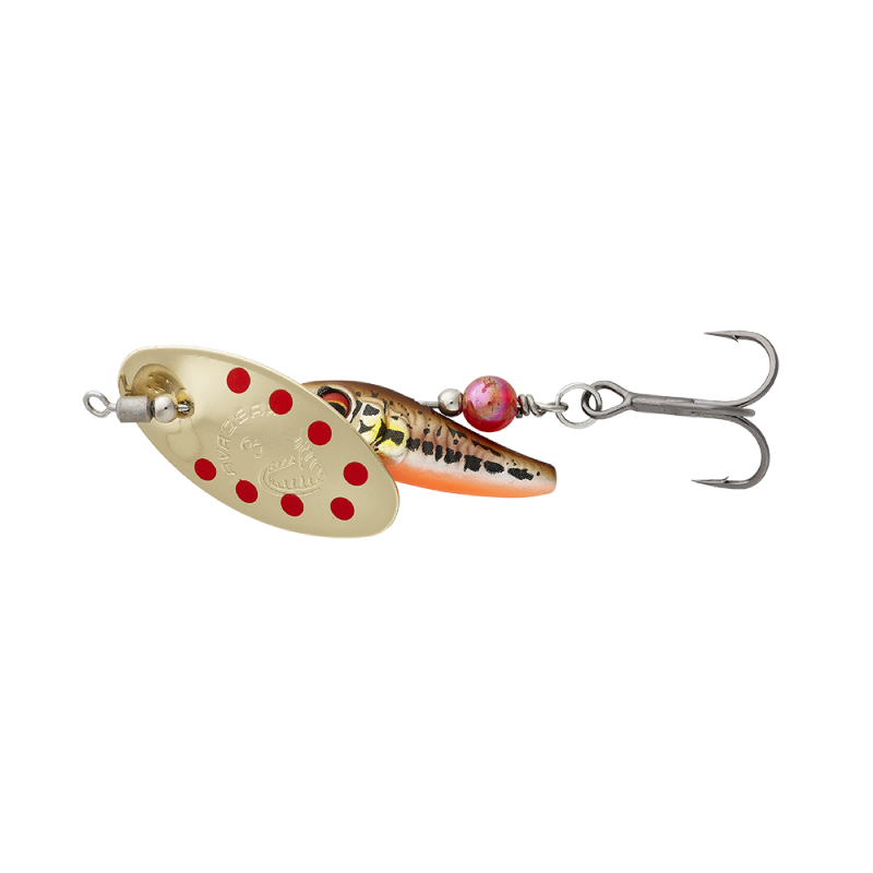 Savage Gear Stickleback Spinner #2 7.3g Minnow Gold Red