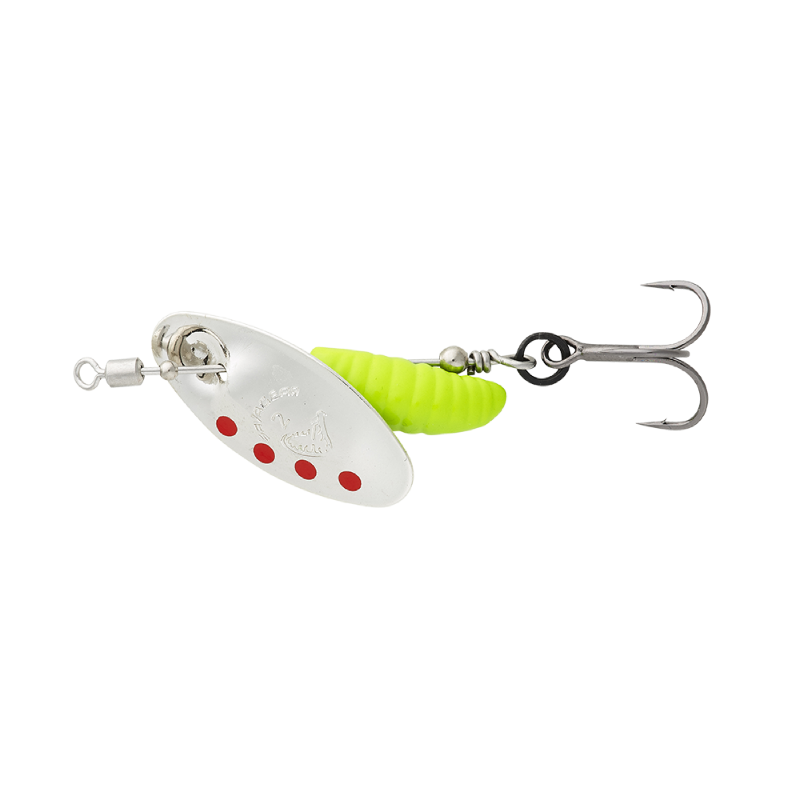 Savage Gear Grub Spinners #0 2.2g Silver Red Lime