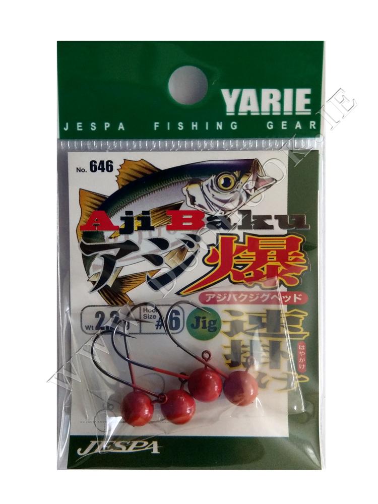 Yarie 646 & 645 Ajibaku Jig Head Red-Paint