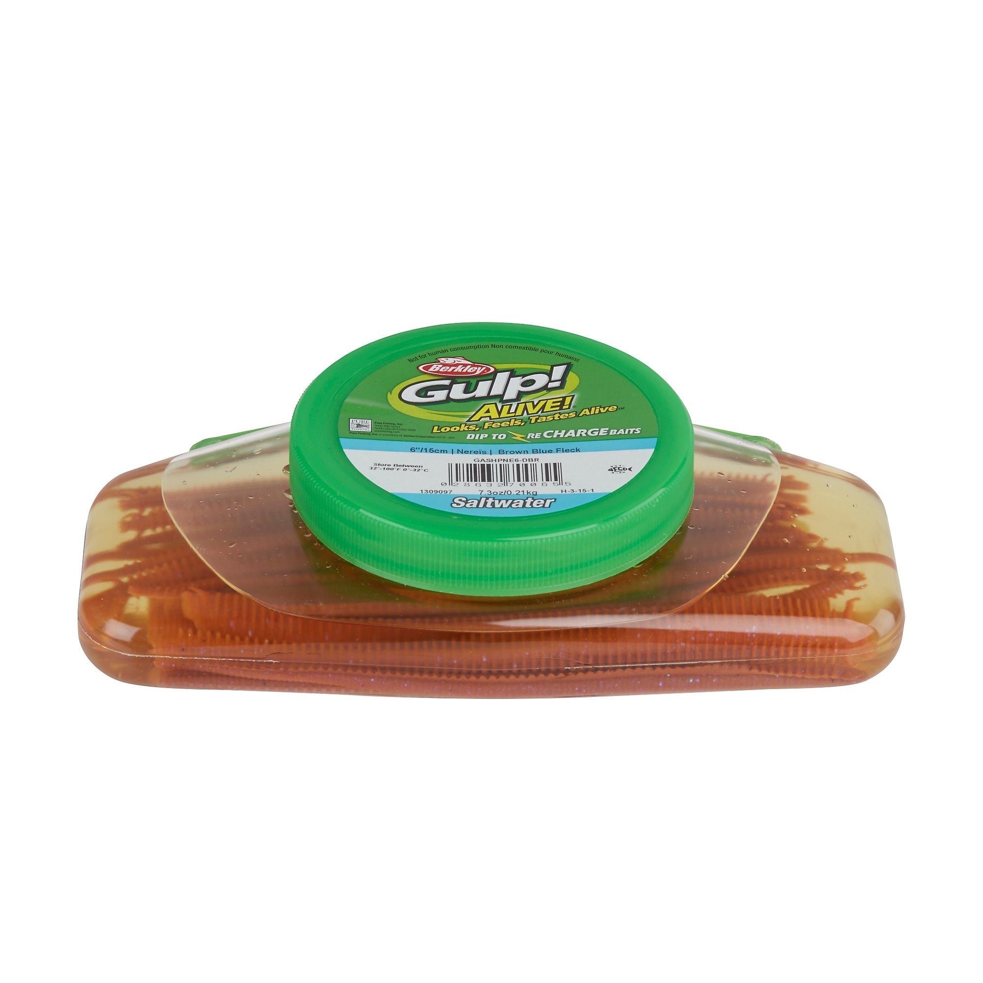 Berkley Gulp! Alive Nereis Ragworm 6'' Brown Blue Fleck