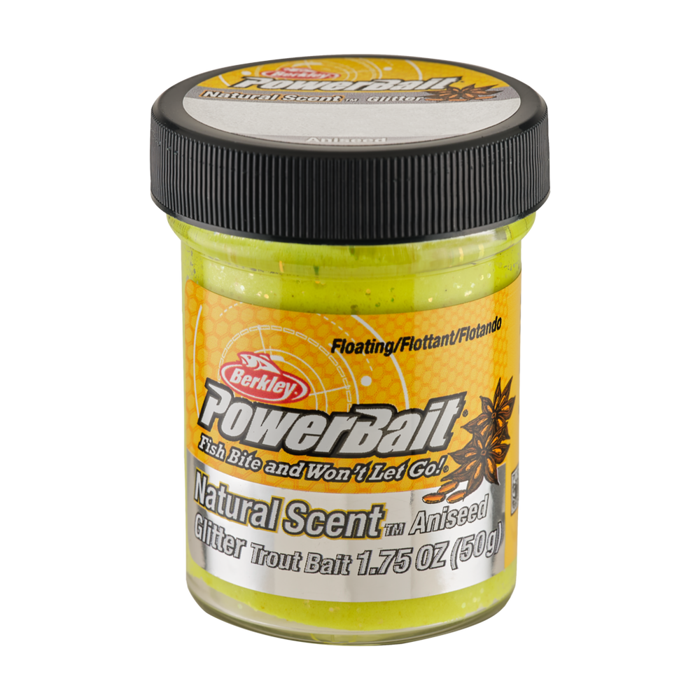 Berkley PowerBait Natural Glitter Floating Trout Bait Aniseed Sunshine Yellow