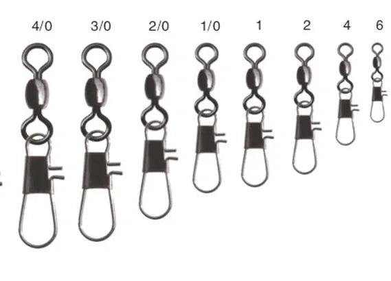 Dennett Nickel Crane Interlock Snap Swivels 10 per Bag - Emerald Ripple