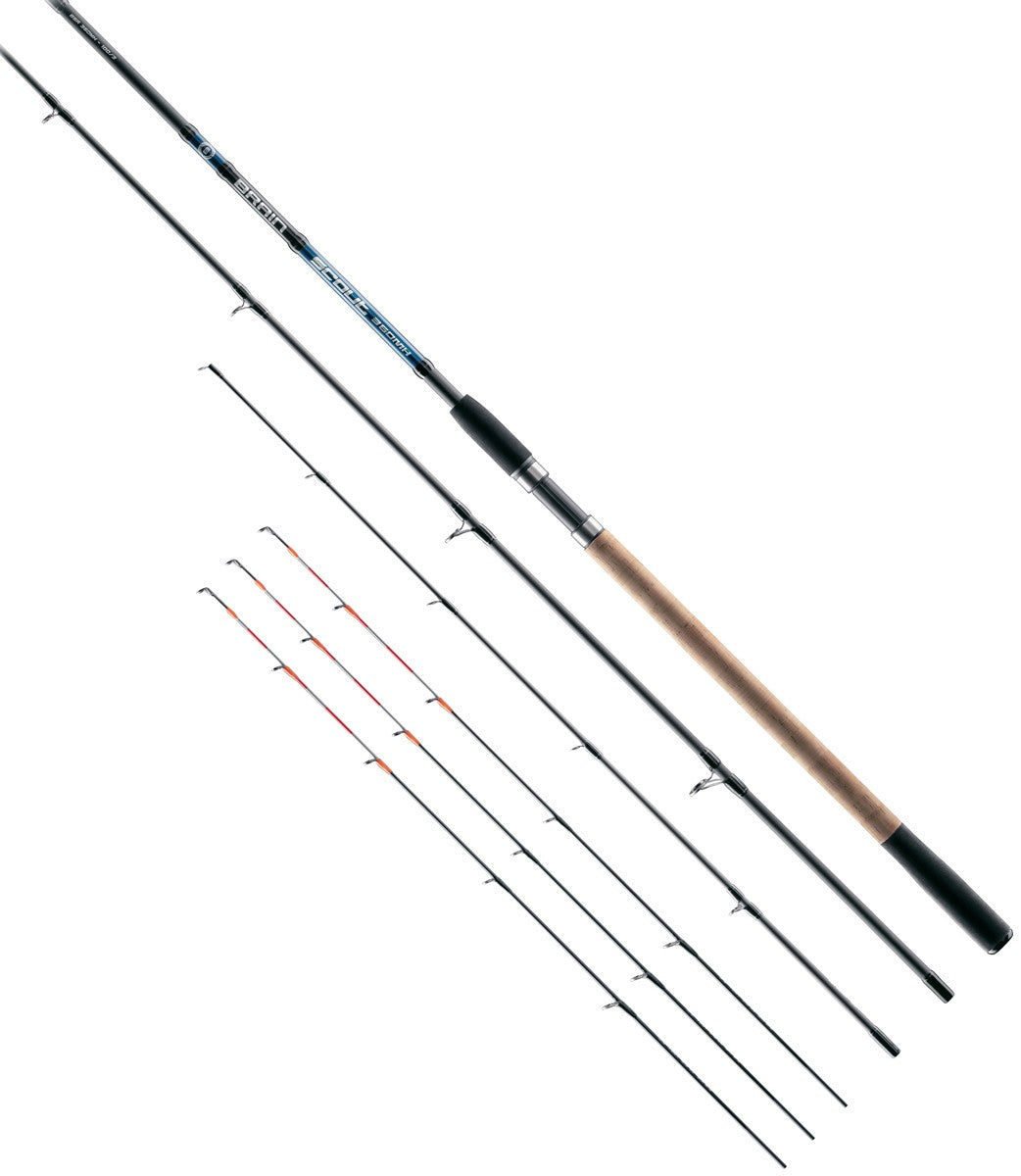 Feeder rod Brain Scout 3.60 m (11'10"). Max 120 g (4.2 oz) Black EVA 18584281 - Emerald Ripple
