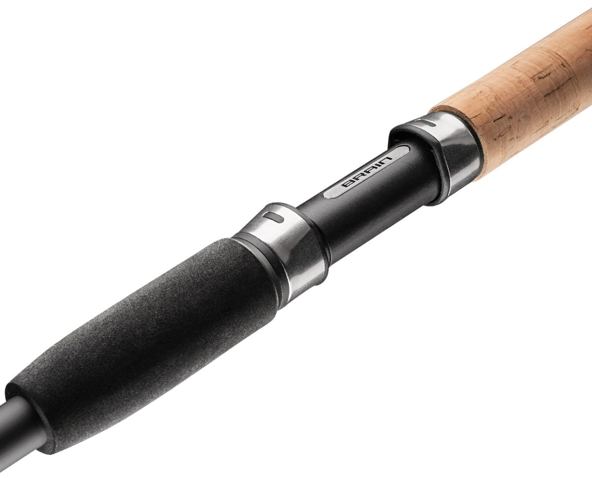 Feeder rod Brain Scout 3.60 m (11'10"). Max 120 g (4.2 oz) Black EVA 18584281 - Emerald Ripple