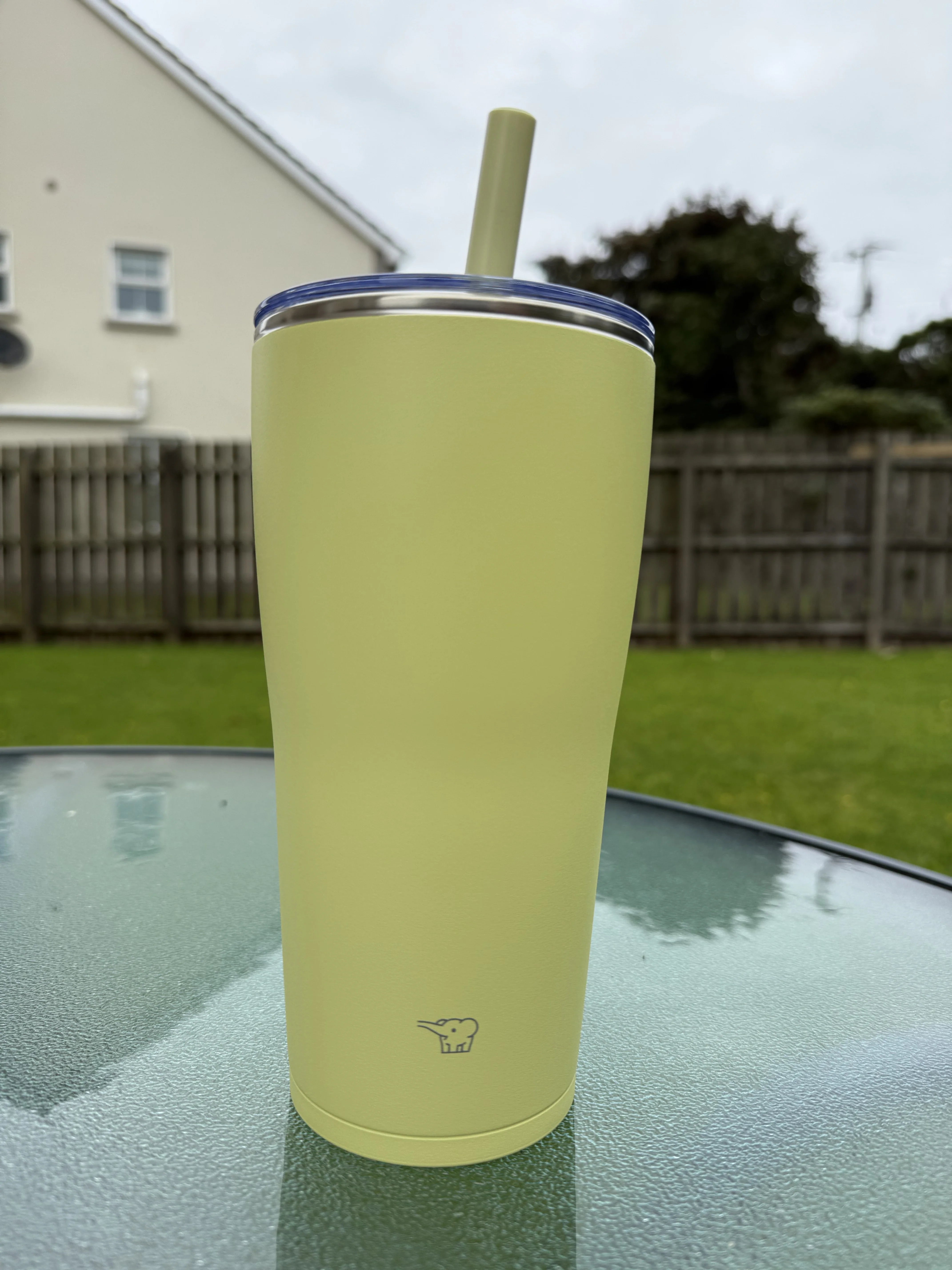 Portable Zojirushi SX-HA yellow stainless steel thermal mug, perfect for outdoor use in Ireland