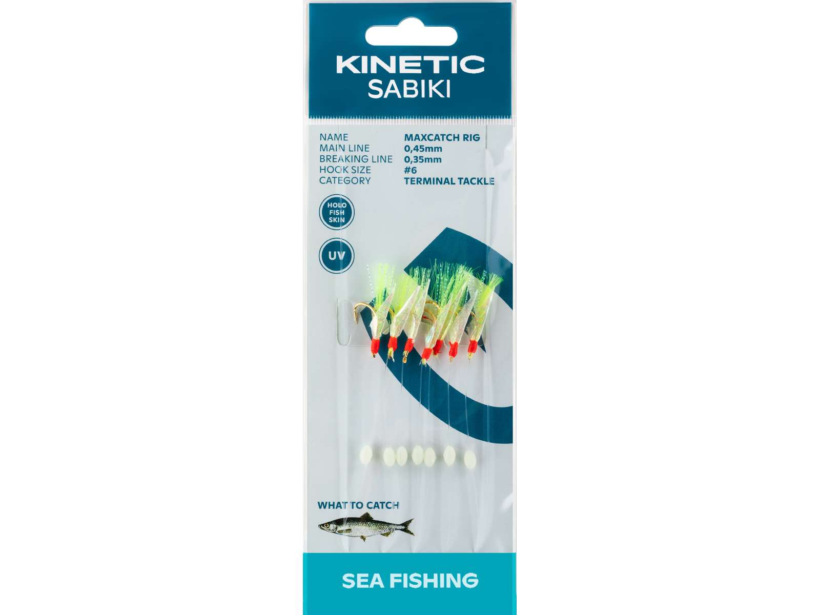 Kinetic Sabiki MaxCatch Fishskin Yellow