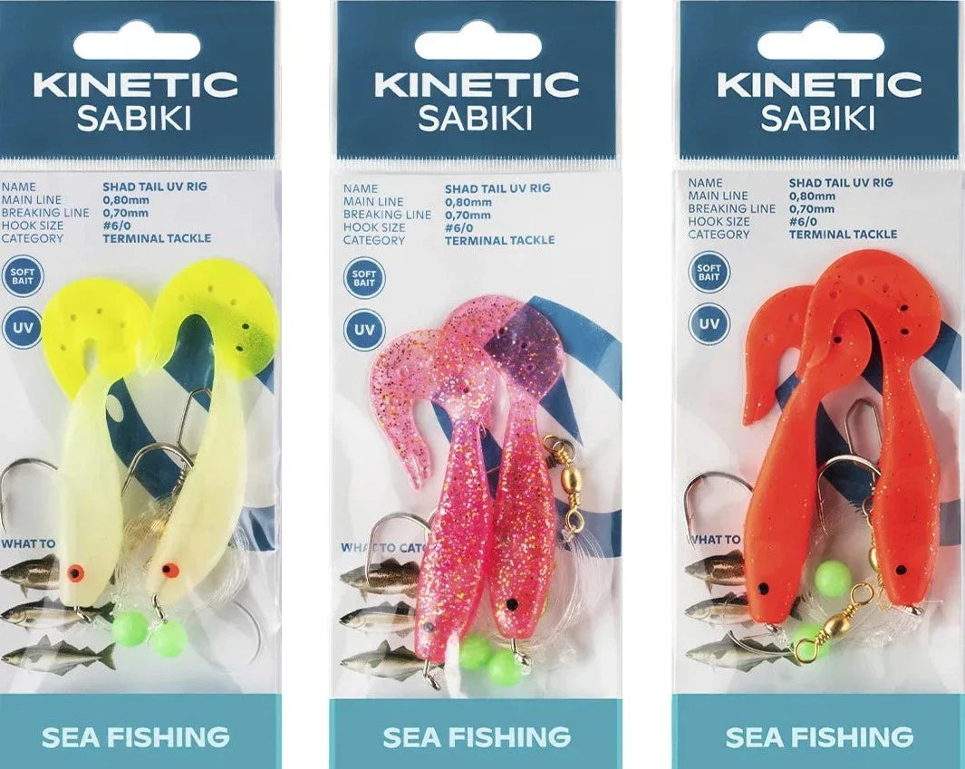 Kinetic Sabiki Shad Tail UV #6/0