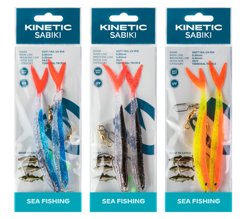 Kinetic Sabiki Soft Tail UV #8/0