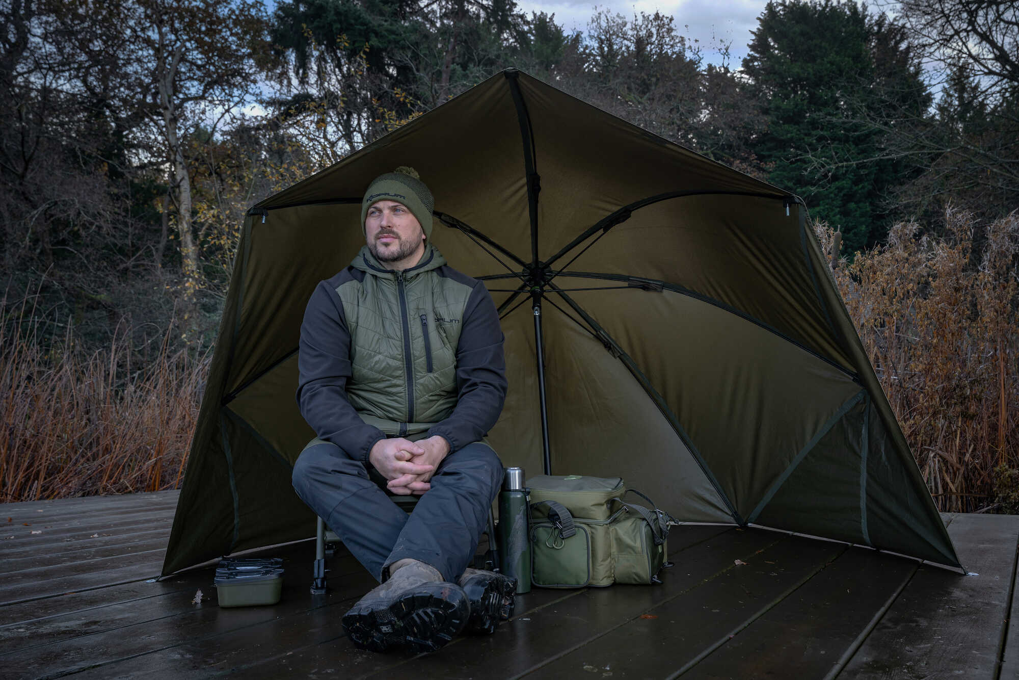 Korum Progress Graphite Brolly Shelter 50'