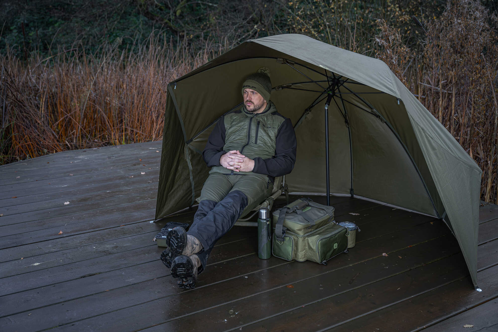 Korum Progress Graphite Brolly Shelter 50'