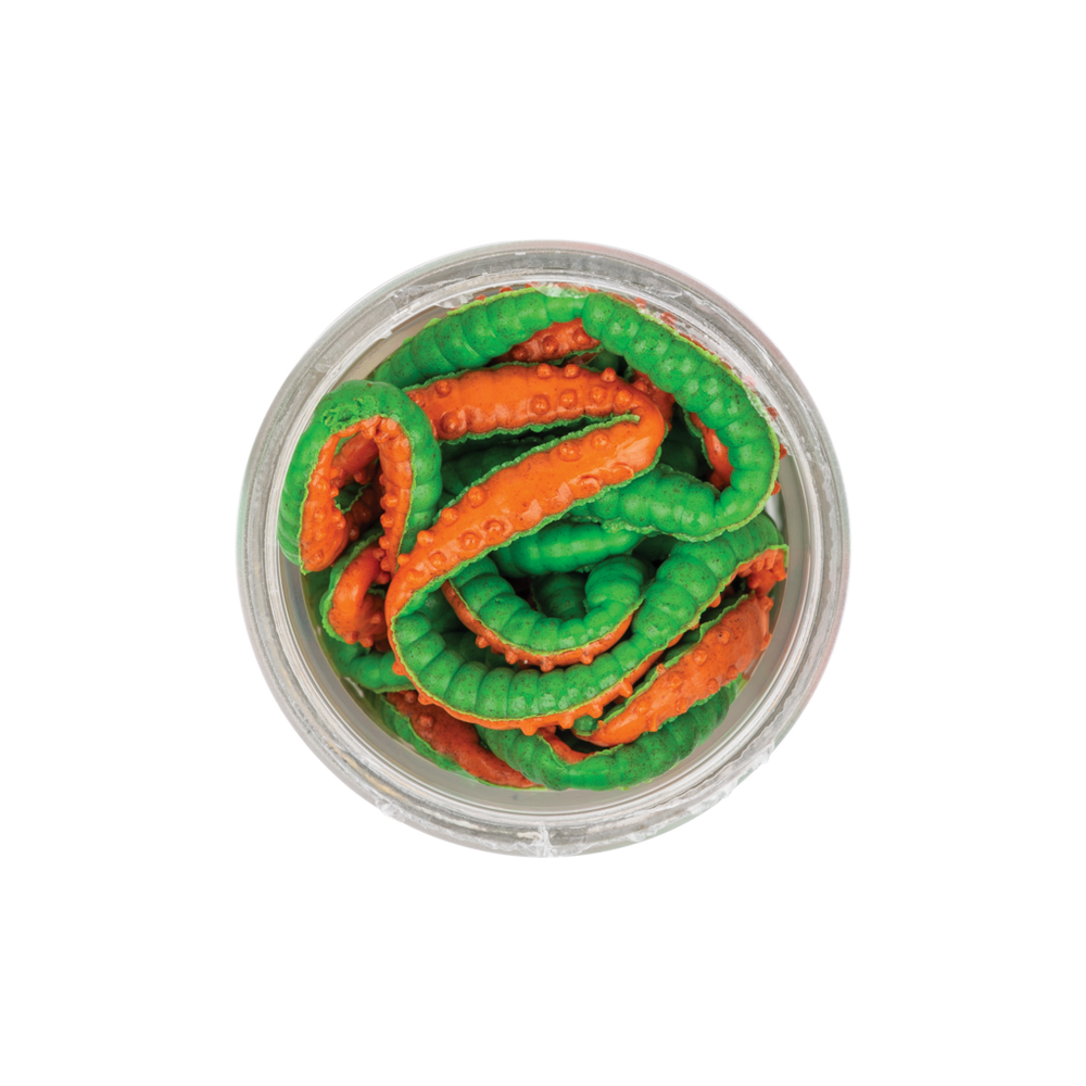 Berkley PowerBait Power Honey Worm Green Orange