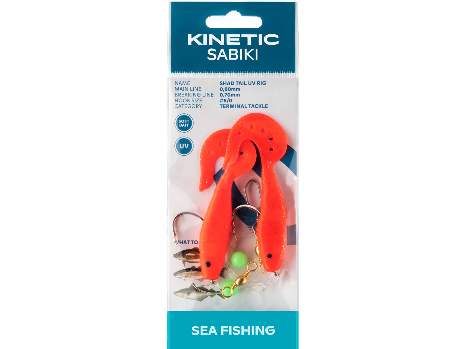 Kinetic Sabiki Shad Tail UV #6/0