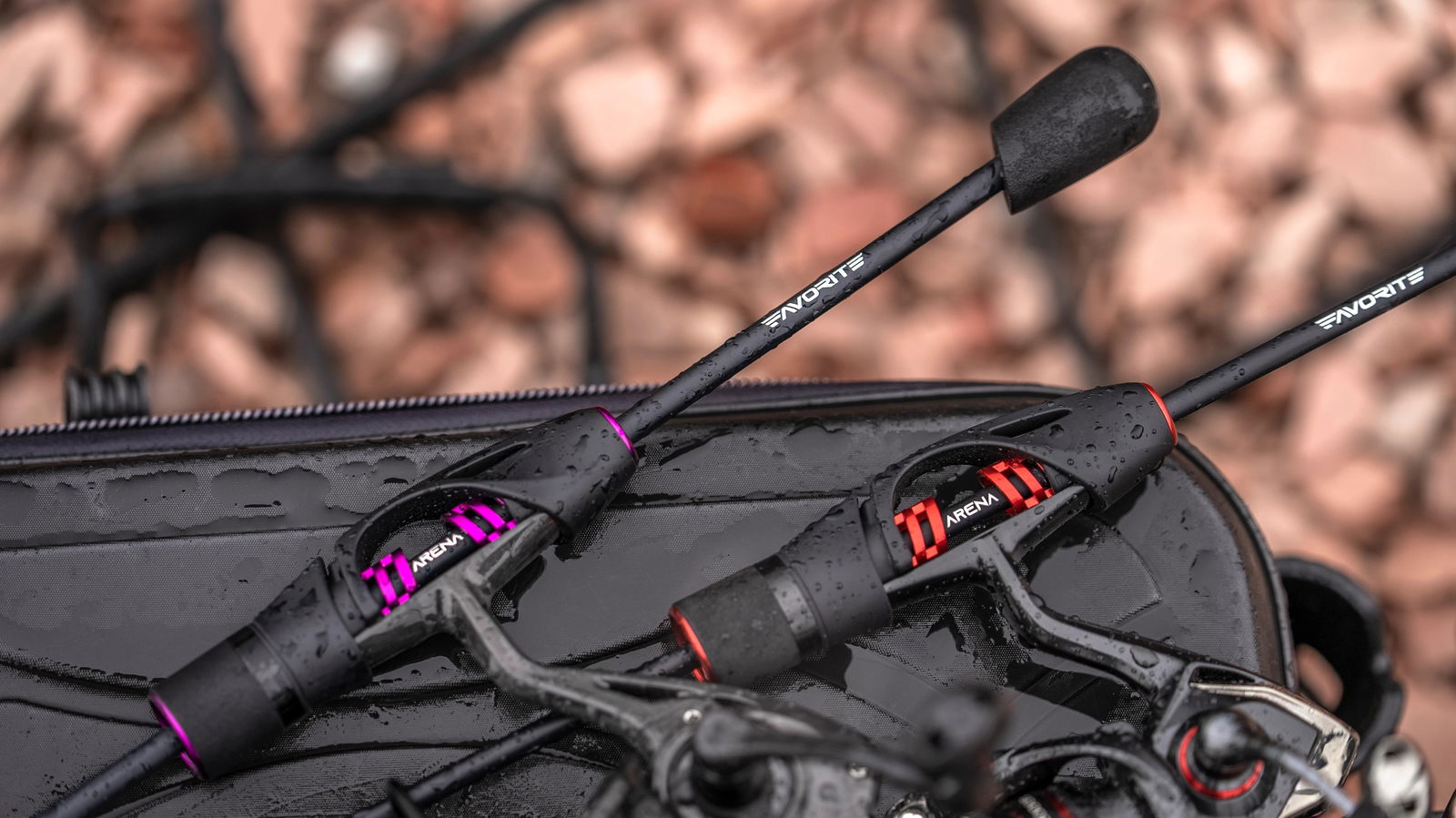 Rod Favorite Arena ARN1-622SUL-T 1.88 m (6'2"). 1.5-4 g (0.05-0.14 oz). 2.5-5 lb M.Fast (Violet) - Emerald Ripple