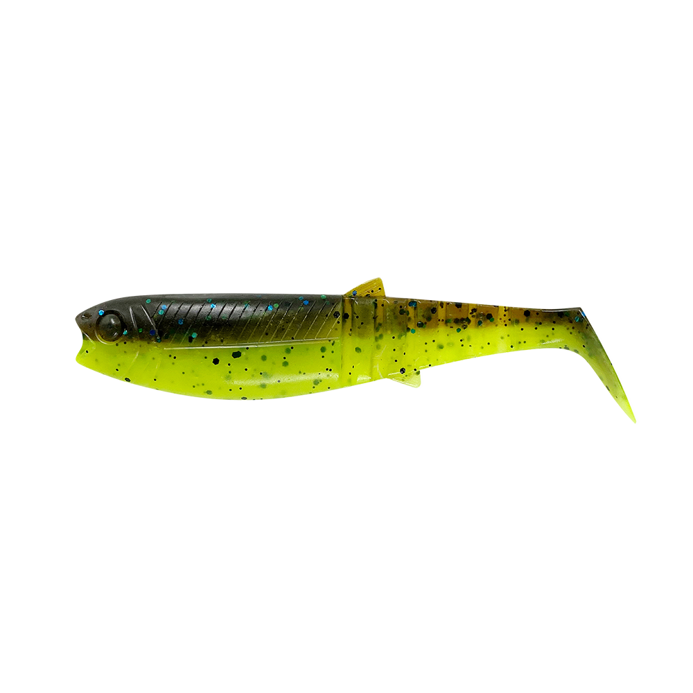 Savage Gear Cannibal Shad 8cm 5g Chartreuse Pumkin 5pcs