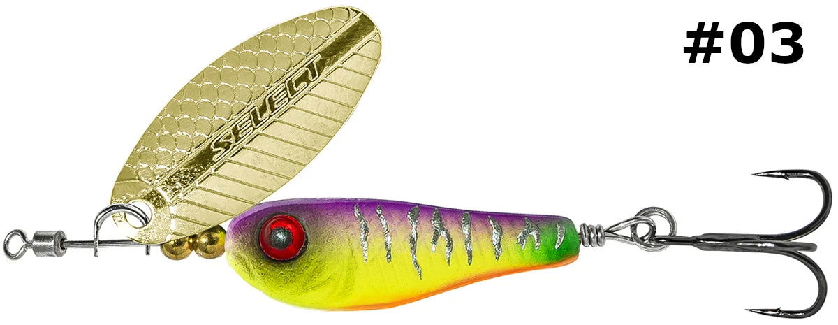 Select Tail-Spinner Lure Heli-X №4 14.0g - Emerald Ripple