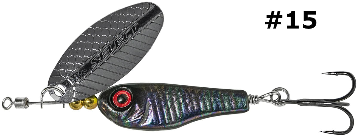 Select Tail-Spinner Lure Heli-X №4 14.0g - Emerald Ripple