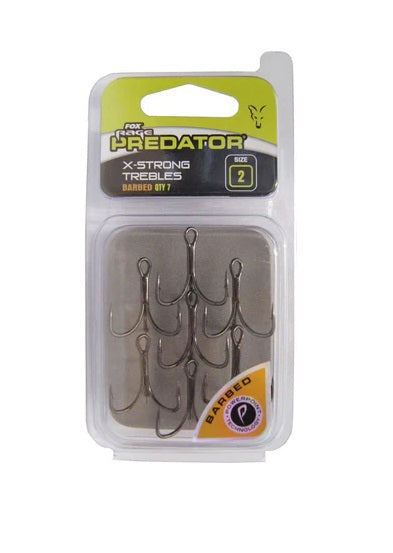 Fox Rage Predator X-Strong Barbed Treble Hooks