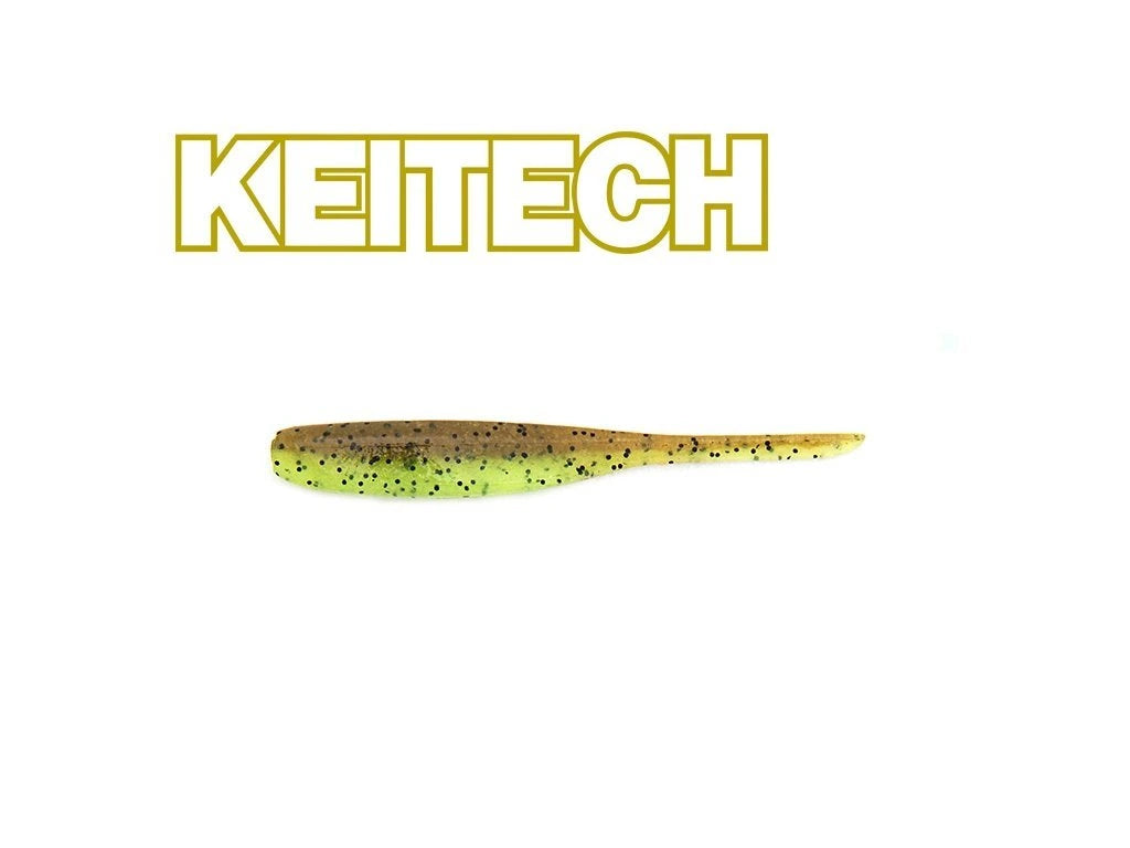 Soft Lure Keitech Shad Impact  Green Pumpkin Chartreuse 401T /3"/ - Emerald Ripple
