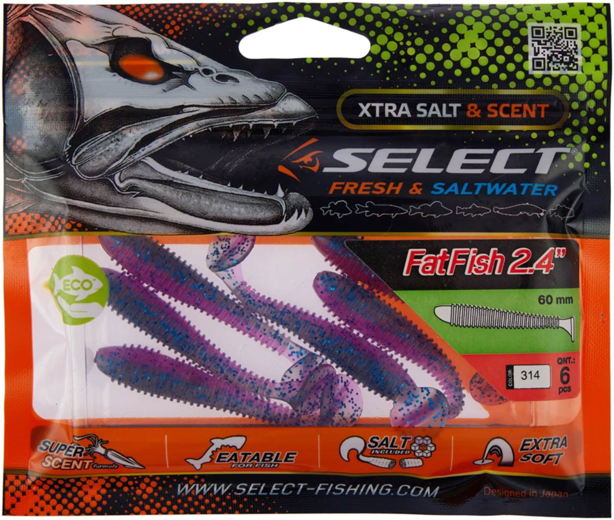 Soft Lure Select FatFish col.314 - Emerald Ripple