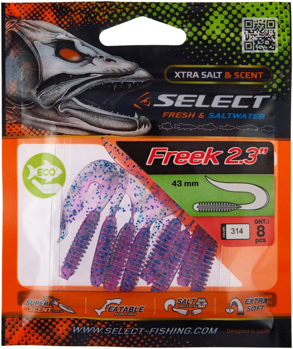 Soft Lure Select Freek col.314 - Emerald Ripple