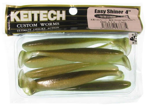 Soft lure Keitech Easy Shiner Ayu #400T/6.5"/ - Emerald Ripple