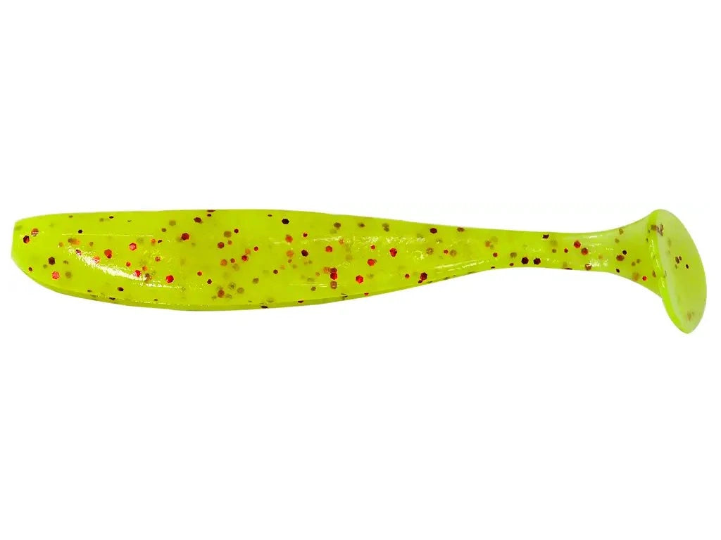Soft lure Keitech Easy Shiner Chartreuse Red Flake PAL01S /3"/5"/ - Emerald Ripple