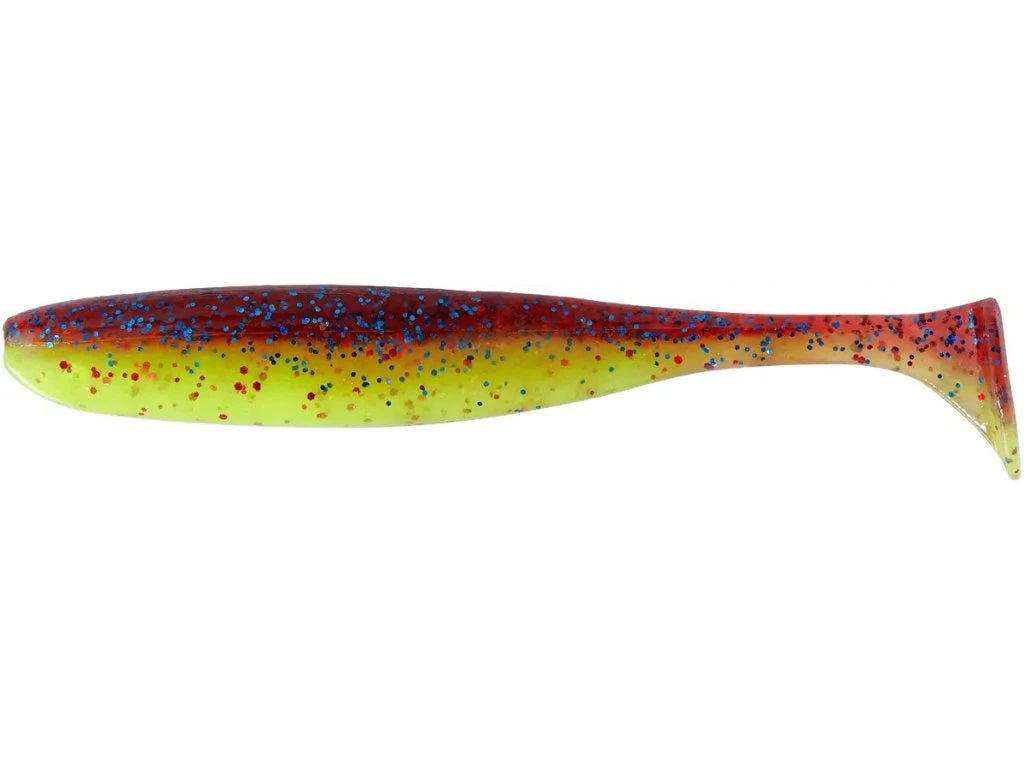 Soft lure Keitech Easy Shiner Grape Chart Red FLK. EA15T /3.5"/4"/4.5" - Emerald Ripple