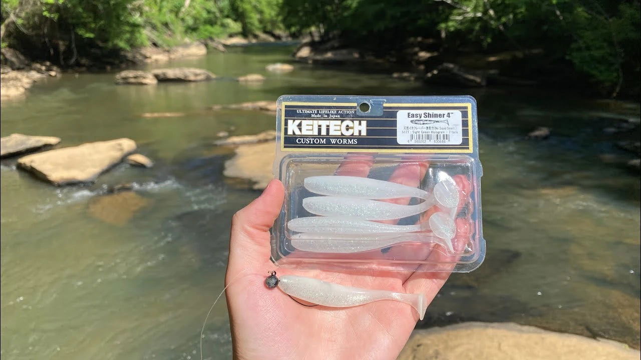 Soft lure Keitech Easy Shiner Sight Flash #422T - Emerald Ripple