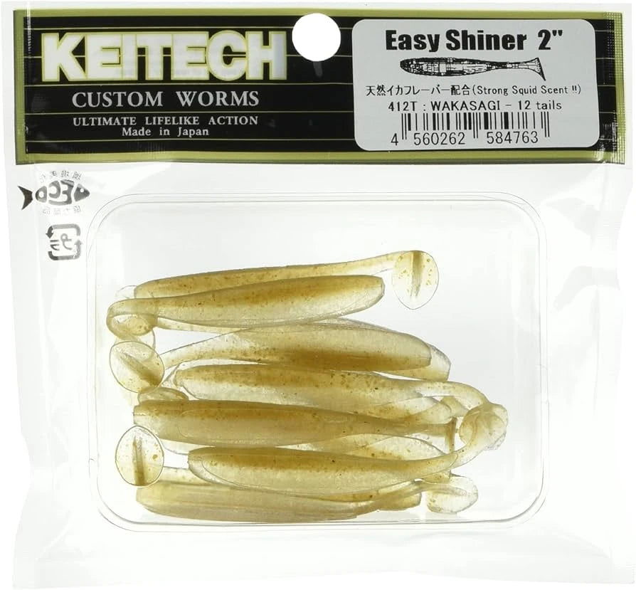 Soft lure Keitech Easy Shiner WAKASAGI #412T /2"/6.5"/ - Emerald Ripple