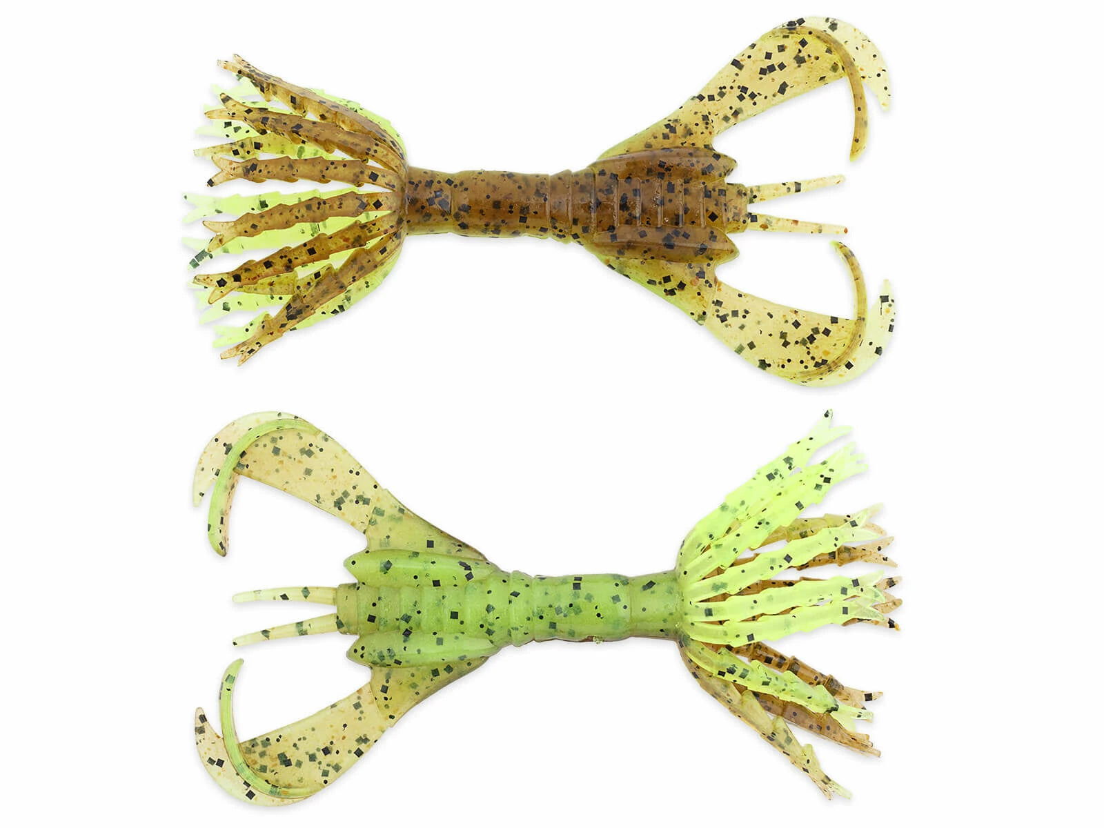 Soft lure Keitech Hyper Spider Green Pumpkin Chartreuse # 401T - Emerald Ripple