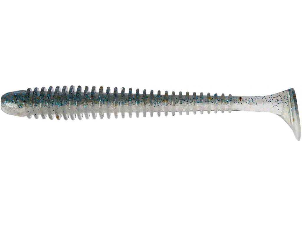 Soft lure Keitech Swing Impact Electric Silver Shiner EA22T /2"/2.5"/3"/3.5"/4" - Emerald Ripple
