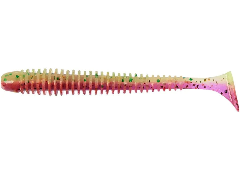 Soft lure Keitech Swing Impact Mystic Lime Chart EA18T 2"/2.5"/3"/3.5"/4" - Emerald Ripple