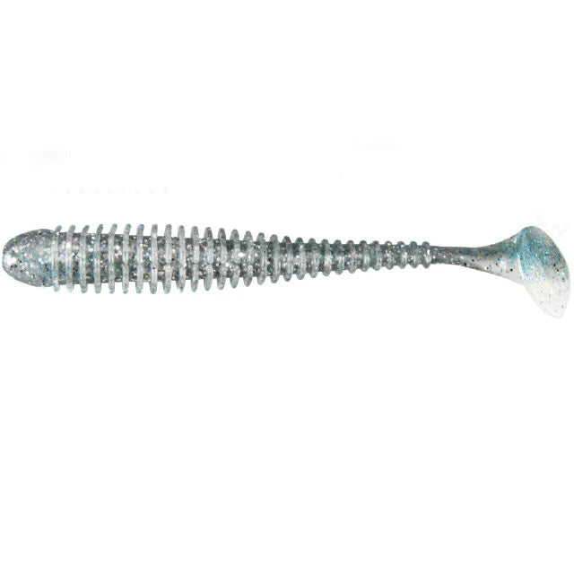 Soft lure Keitech Swing Impact Silver Shiner # 431T /2"/2.5"/3"/3.5"/4"/4.5" - Emerald Ripple