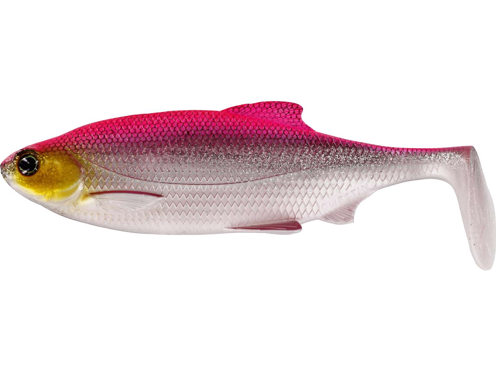Westin Ricky the Roach Shadtail 10cm 14g Pink Headlight 1pcs.