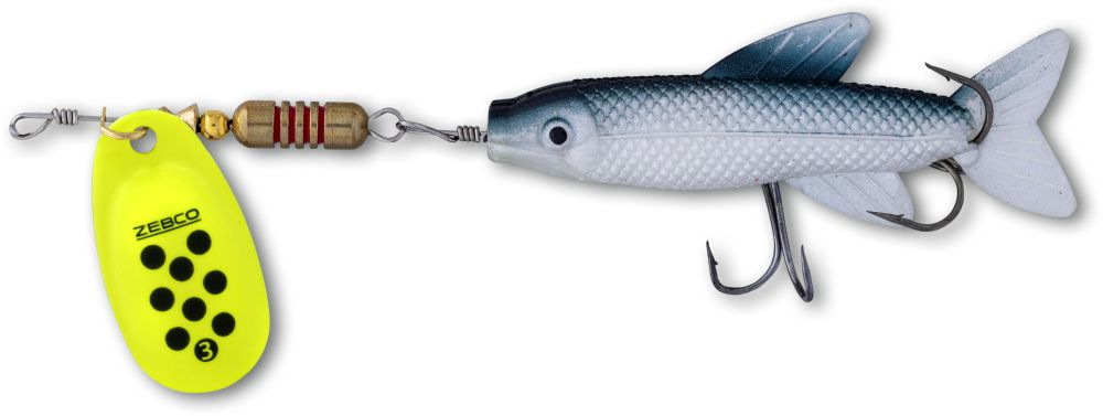 Zebco Trophy Z-Spin Minnow Size #3 Yellow Black Dots 11g