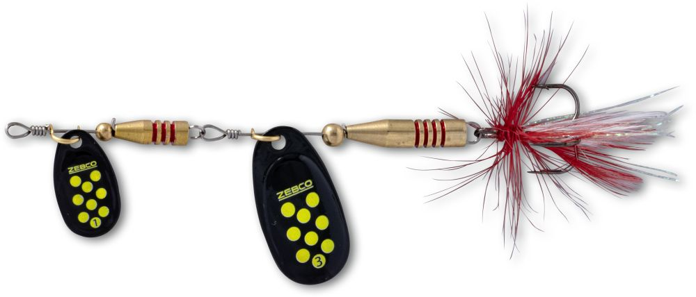Zebco Trophy Z-Tandem Size #3 Black Yellow Dots 12g
