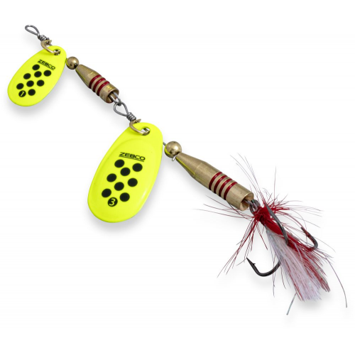 Zebco Trophy Z-Tandem Size #3 Silver Yellow Black Dots 12g