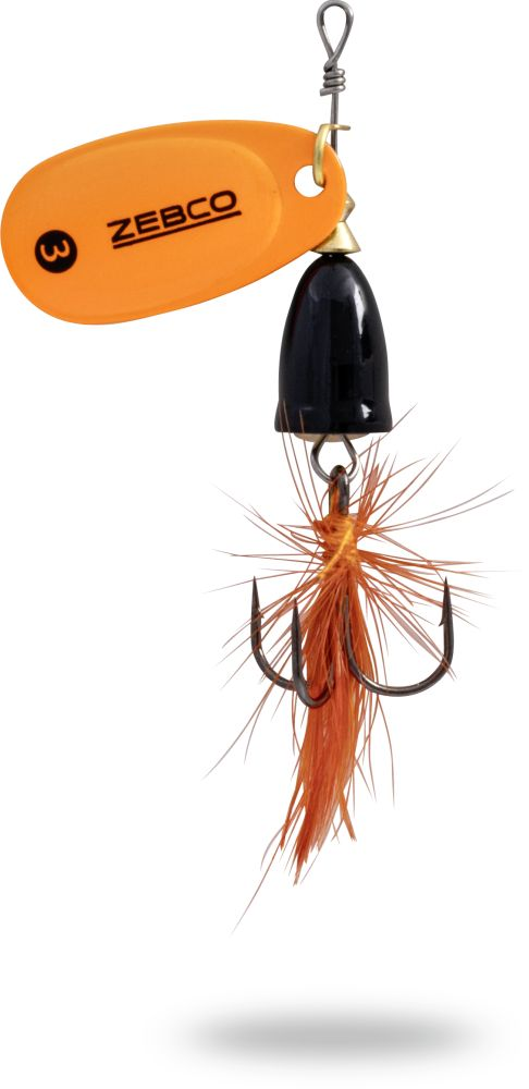 Zebco Trophy Z-Vibe & Fly Size #3 Black Silver Orange 8g