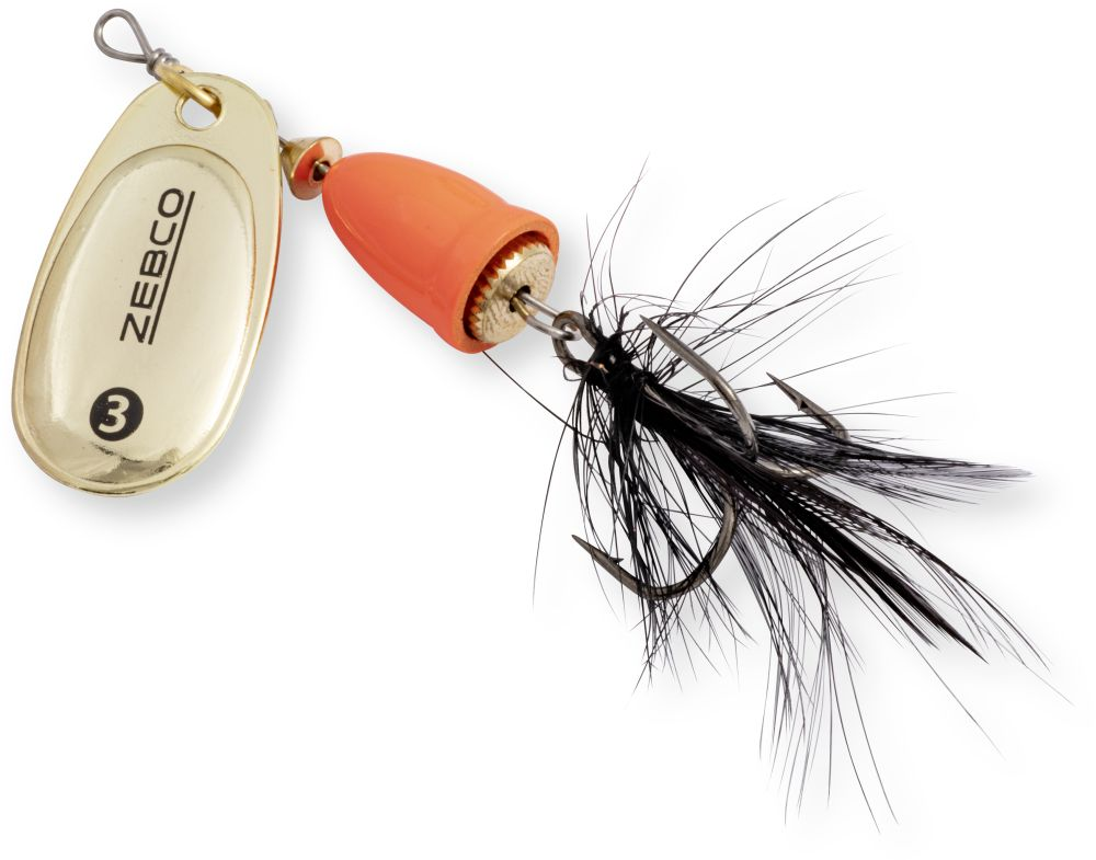Zebco Trophy Z-Vibe & Fly Size #3 Orange Gold Black 8g