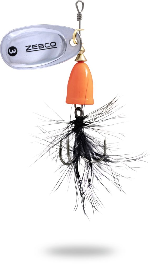 Zebco Trophy Z-Vibe & Fly Size #3 Orange Silver Black 8g