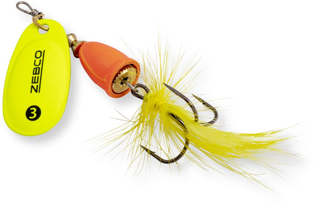 Zebco Trophy Z-Vibe & Fly Size #3 Orange Silver Yellow 8g