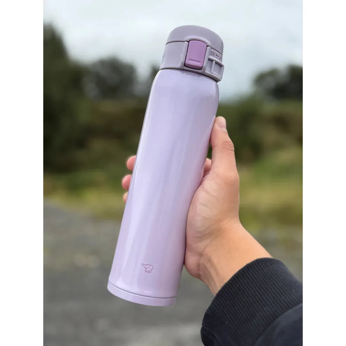 Zojirushi SM-SR60 Light Pink travel mug 600 ml, vacuum insulated stainless steel thermos bottle for hot and cold drinks, outdoor photo in Ireland.
