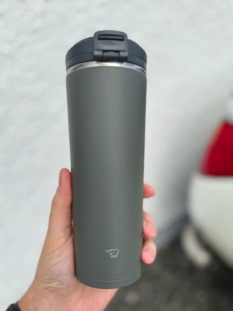 Zojirushi Stainless Steel Tumbler SX-KA in sage green, 300 ml (10.15 oz) to 400 ml (13.5 oz), sleek insulated design with flip lid – Ireland